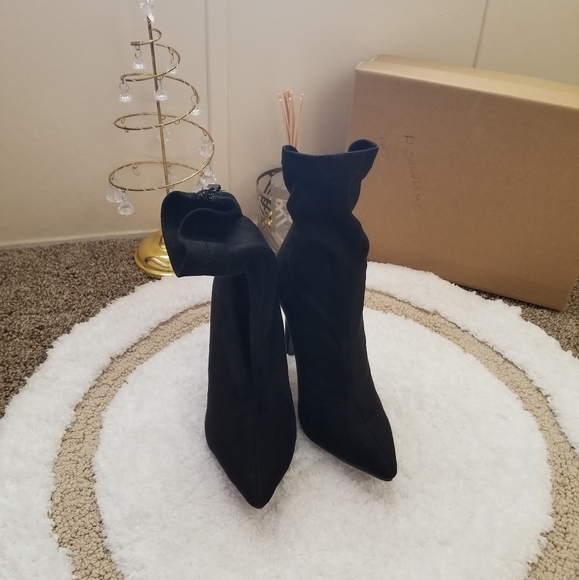 Shein Back Zipper Stiletto Heeled Boots - Picture 5 of 9